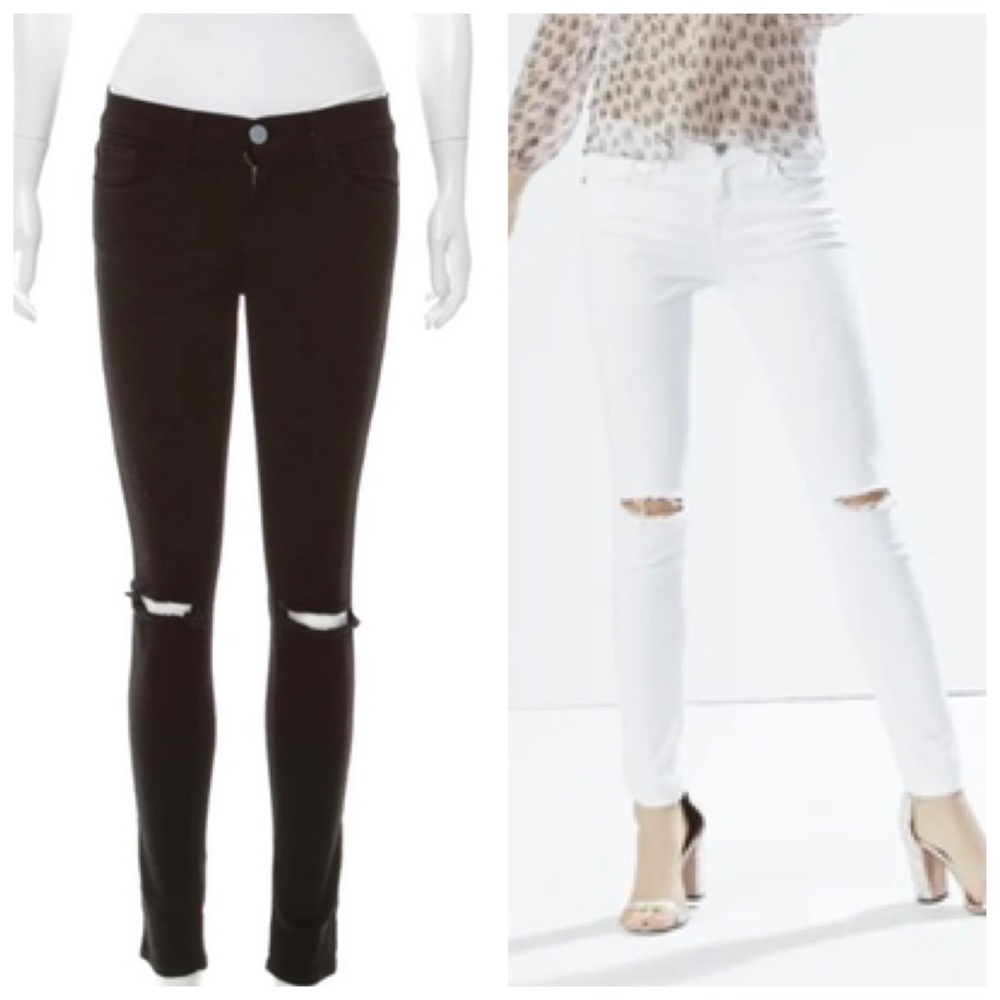 SOLD Rebecca Minkoff Black and White Skinny Jeans